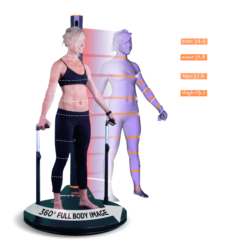 woman on body scanner 